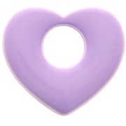 Pendentif coeur en laiton 16x18 mm - Lilas x1|raw }}