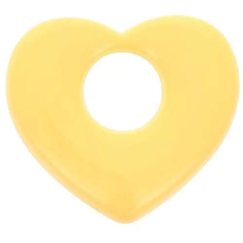 Pendentif coeur en laiton 16x18 mm - Jaune x1