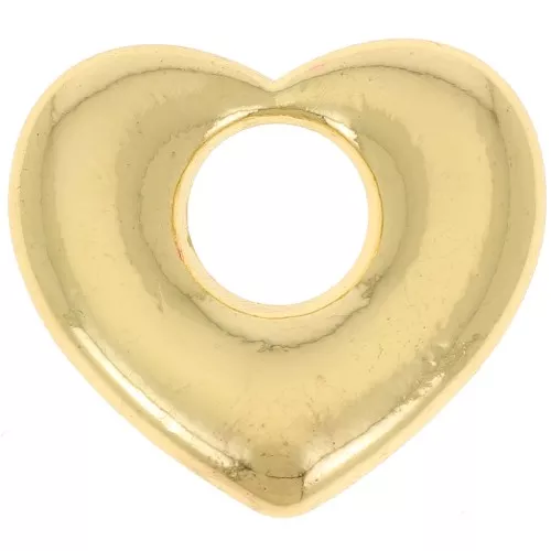 Pendentif coeur en laiton 16x18 mm - Doré x1