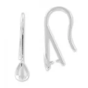Crochets d'oreilles goutte attache pendentif 21 mm en Argent 925 x2