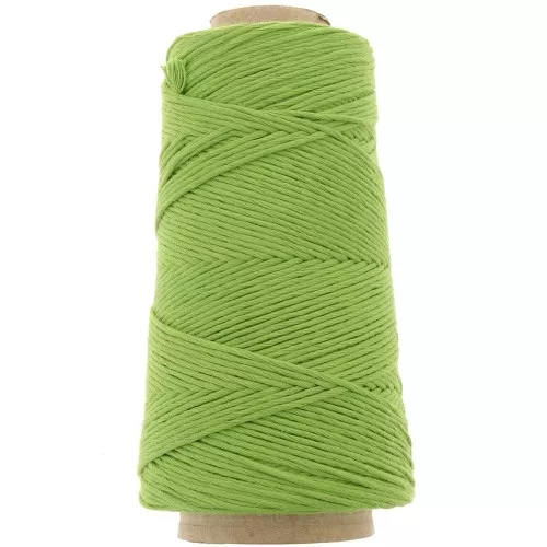 Bobine de cordon coton macramé Organic Cotton Détox XL peigné - Vert herbe x200 m