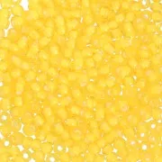 Perles rocailles Preciosa 11/0 2 mm - Transparent yellow amber lined chalkwhite x20g