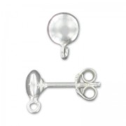 Clous d'oreilles demi-boule 6 mm en Argent 925 x2|raw }}