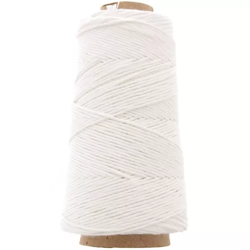 Bobine de cordon coton macramé Organic Cotton Détox XL peigné - Blanc x200 m