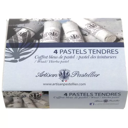Coffret de 4 pastels tendres - Bleus de pastel - Pastel des teinturiers x1