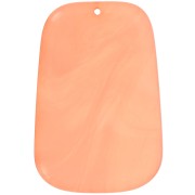 Pendentif trapèze en résine translucide - 40x27 mm - Marbré orange pastel x1|raw }}