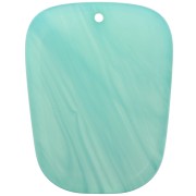 Pendentif trapèze en résine translucide - 28x22 mm - Marbré Bleu caraïbe x1