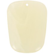 Pendentif trapèze en résine translucide - 28x22 mm - Marbré Ivoire x1