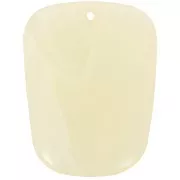 Pendentif trapèze en résine translucide - 28x22 mm - Marbré Ivoire x1