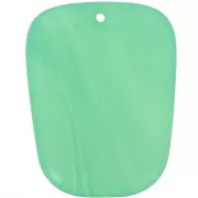 Pendentif trapèze en résine translucide - 28x22 mm - Marbré Vert turquoise x1