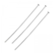 Clous tête plate 60x0.6 mm en Argent 925 x10|raw }}