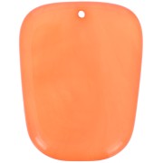 Pendentif trapèze en résine translucide - 28x22 mm - Marbré Corail x1