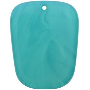 Pendentif trapèze en résine translucide - 28x22 mm - Marbré Bleu lagune x1|raw }}
