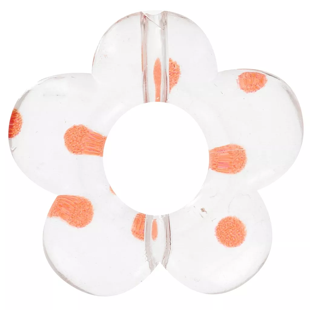100 Perles En Acrylique Transparentes Formes Fleurs - 18x19 Mm, Trou 1,2 Mm - Pour Fabrication De Bijoux DIY - 3