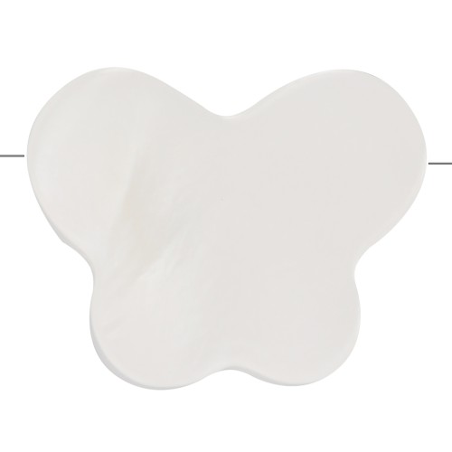 Perle papillon en nacre 8x10 mm - Naturel x1