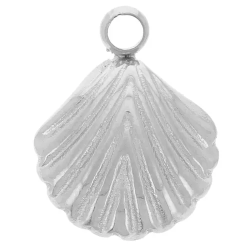 Breloque coquillage 9x7 mm Acier inoxydable 304L x1