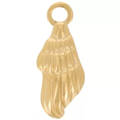 Pendentif coquillage 22x9 mm - Acier inoxydable 316L - Doré x1