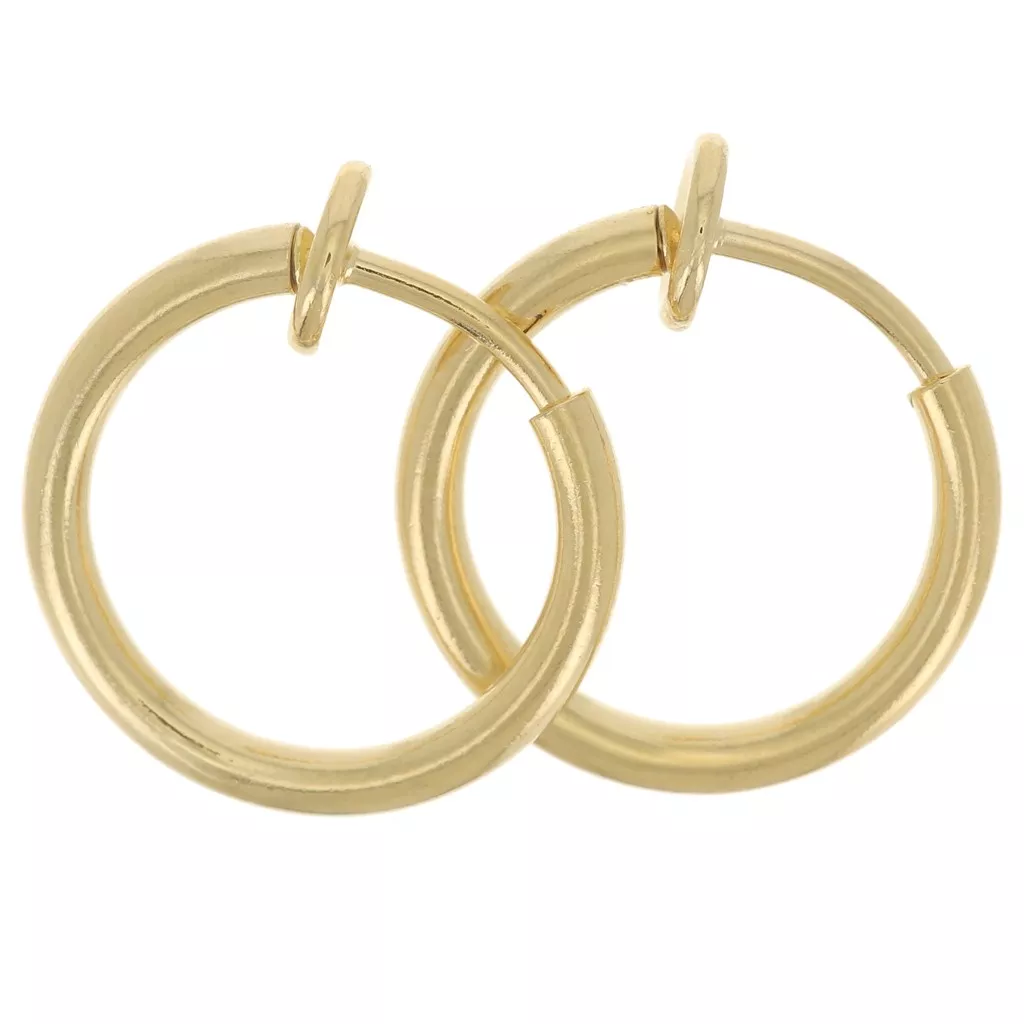 Boucles D'oreilles Créoles Dorées Fantaisie - Lot De 3 Anneaux Pour Oreilles Percées