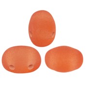 Perles en verre Samos® par Puca® 7x5 mm La Divine Translucent Terracotta Mat x10g|raw }}