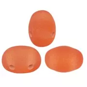 Perles en verre Samos® par Puca® 7x5 mm La Divine Translucent Terracotta Mat x10g