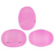 Perles en verre Samos® par Puca® 7x5 mm - La Divine Translucent Rose Mat x10g|raw }}