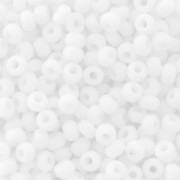 Perles rocailles Preciosa  11/0 2 mm - Blanc Opaque Mat x20g