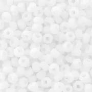 Perles rocailles Preciosa  11/0 2 mm - Blanc Opaque Mat x20g