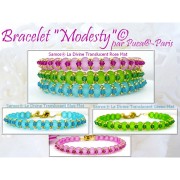 Perles en verre Samos® par Puca® 7x5 mm - La Divine Translucent Lilac Mat x10g