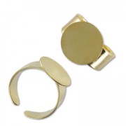 Bague plateau 14 mm Doré à l'or fin x1|raw }}