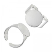 Bague plateau 14 mm argenté x1|raw }}