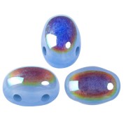 Perles en verre Samos® par Puca® 7x5 mm - Blue Opal AB x10g