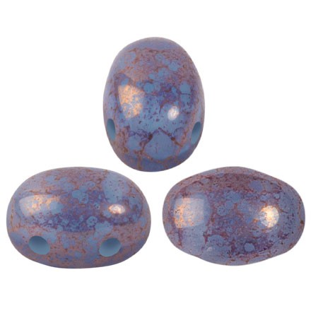Perles en verre Samos® par Puca® 7x5 mm - Blue Opal Bronze x10g