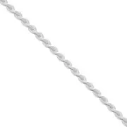 Chaîne maille Paloma 0.7 mm Placage argent fin x1m