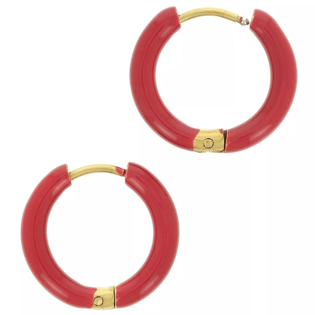 50 Créoles Rondes En Acier Inoxydable Doré 30mm - Pour Fabrication De Bijoux, Breloques, Pendentifs - Hypoallergénique, DIY - 13
