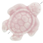 Perle tortue en céramique 19x15 mm - Rose x1