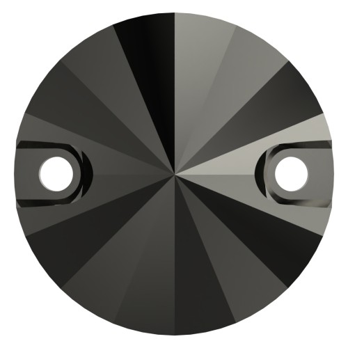 Cabochon - intercalaire - PureCrystal 3200 12 mm Jet Hematite x1