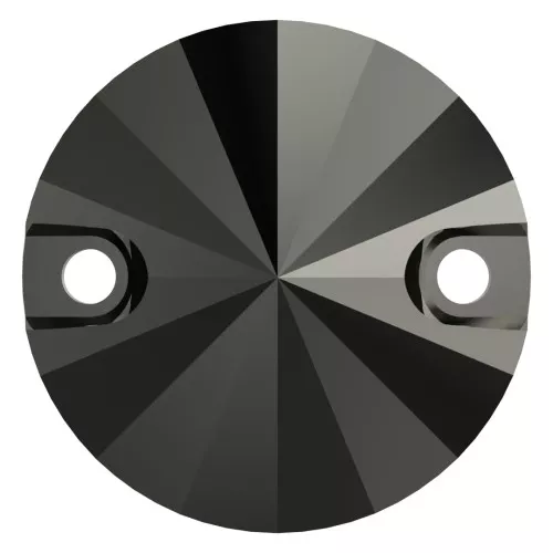 Cabochon - intercalaire - PureCrystal 3200 12 mm Jet Hematite x1