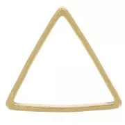 Anneau de montage et tissage triangle 9x10 mm en laiton brut x1