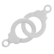 Intercalaire menotte 2 anneaux 22 mm en Argent 925 x1|raw }}