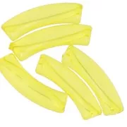 Jaune - Perles tube incurvé en acrylique transparent 32x8 mm - Jaune x6 Perles tube incurvé en acrylique transparent 32x8 mm - Jaune x6