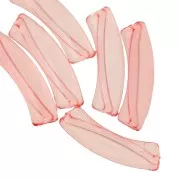 Corail - Perles tube incurvé en acrylique transparent 32x8 mm - Corail x6 Perles tube incurvé en acrylique transparent 32x8 mm - Corail x6