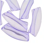 Perles tube incurvé 35x11 mm en acrylique transparente - Violet x6