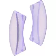 Perles tube incurvé 35x11 mm en acrylique transparente - Violet x6