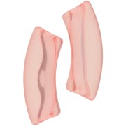 Perles tube incurvé en acrylique transparent 35x11mm Corail x6