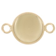 Intercalaires sertis pour cabochons fond plat 10 mm Doré x4|raw }}