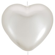 Perle coeur 24x27 mm imitation perle d'eau douce - Crème nacré x1|raw }}