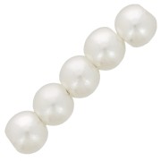 Perles rondes 4 mm imitation perle d'eau douce - Crème nacré x100