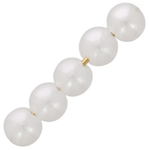 Perles rondes 4 mm imitation perle d'eau douce - Blanc nacré x100