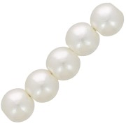 Perles rondes 5 mm imitation perle d'eau douce - Crème nacré x80