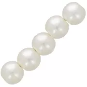 Perles rondes 5 mm imitation perle d'eau douce - Crème nacré x80
